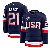 Men's USA #21 Dylan Larkin Navy 2025 4 Nations Face-Off Stitched Jersey Dzhi,baseball caps,new era cap wholesale,wholesale hats